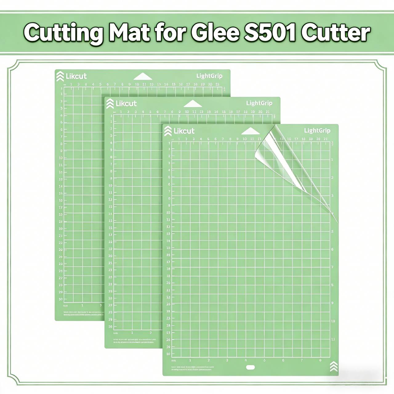 Plotter Cutting Mat - Tapetes Adesivos para Corte (3 Unidades)