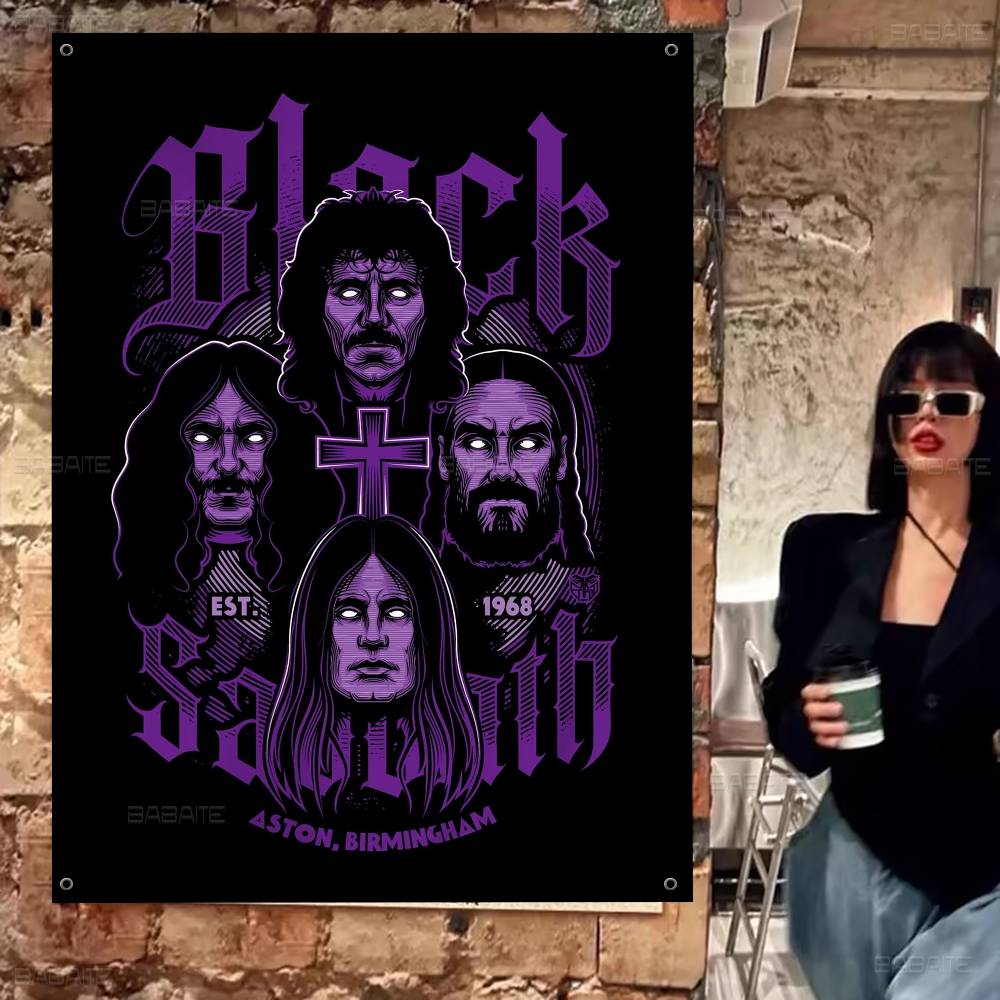 Black Sabbath Heavy Metal Impr - Commercial Banner Printing avaliação e preço