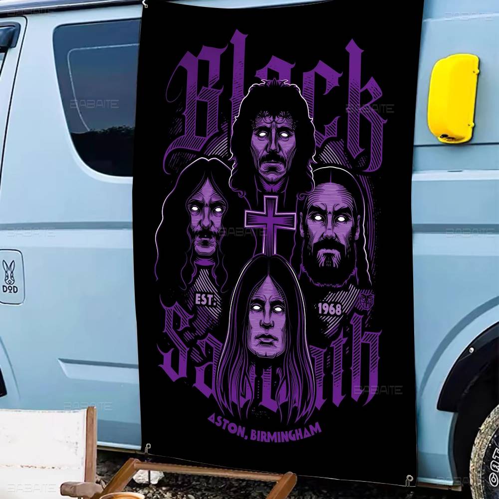 Black Sabbath Heavy Metal Impr - Commercial Banner Printing avaliação e preço